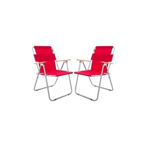 ARLON skladacia stolička, červená