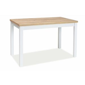 BONO jedálenský stôl 120x68 cm, dub zlatý craft /biely matný
