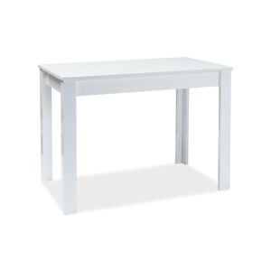 BERTO rozkladací jedálenský stôl 100x60 cm, biely lesk