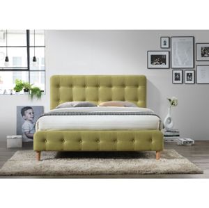 CELINA čalunená posteľ 160x200, zelená