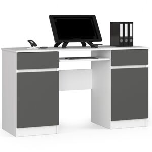 Moderný písací stôl ANDOR, biely / grafit