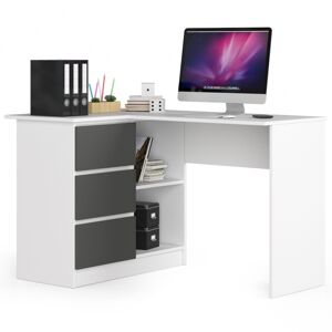 Moderný písací stôl HERRA124L, biely / grafit