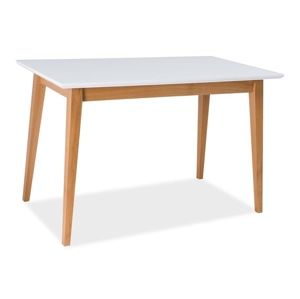 PRAGA jedálenský stôl 120x68 cm, buk/biela