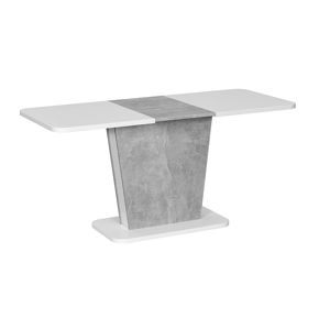 LASKALA, rozkladací jedálenský stôl, biela matná, šedá