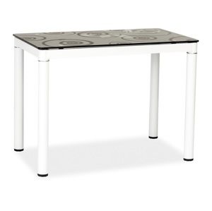 Jedálenský stôl TAMAR 100x60, čierno-biely