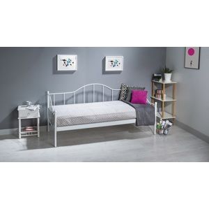 CALAIS kovová posteľ 90x200 cm, biela