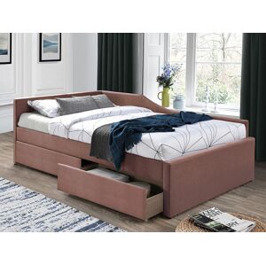 LIONA VELVET čalúnená posteľ 120 x 200 cm, ružová