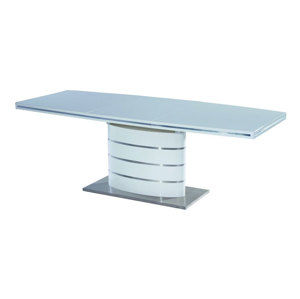 FANY jedálenský stôl 140x90 cm, biely lesk