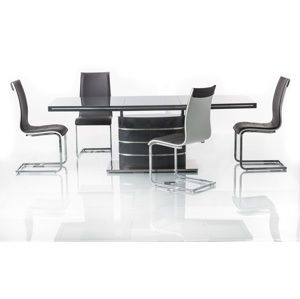 FANY jedálenský stôl 160x90 cm, šedý lesk