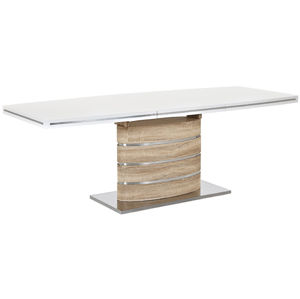 FANY jedálenský stôl 160x90 cm, dub sonoma/biely lesk