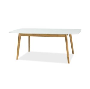 FELIS rozkladací jedálenský stôl 150x90 cm, dub/biela