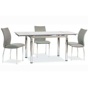 GT-018 jedálenský stôl, chróm/šedé sklo