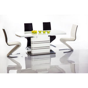 GUCI jedálenský stôl 90x180, biela/biely lesk