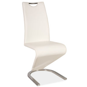 Jedálenská stolička HK-090, biela/chróm