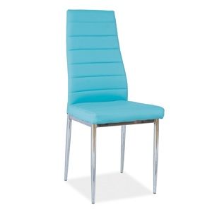 Jedálenská stolička VERME, modrá/chróm
