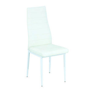 Jedálenská stolička VERME, biela/biela