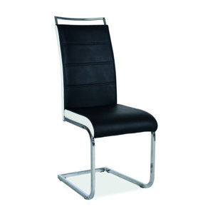 Jedálenská stolička HK-441, čierna/biele boky