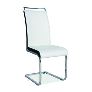 Jedálenská stolička HK-441, biela/čierne boky