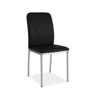 Jedálenská stolička HK-623, čierna/chróm