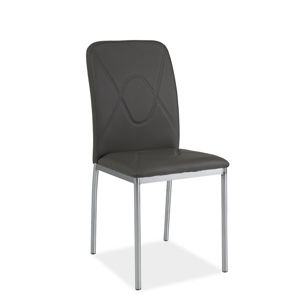Jedálenská stolička HK-623, sivá/chróm