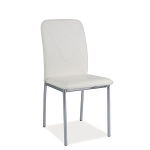Jedálenská stolička HK-623, biela/chróm