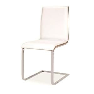 Jedálenská stolička HK-690, biela/dub sonoma