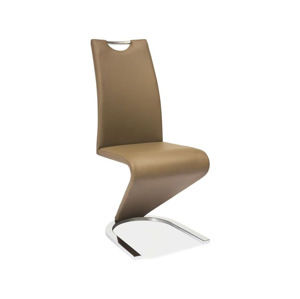 Jedálenská stolička HK-090, cappuccino/chróm