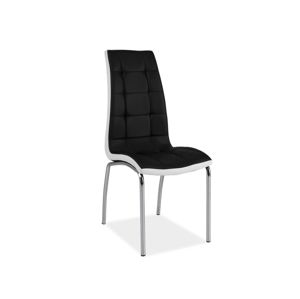 Jedálenská stolička HK-104, čierna/biela