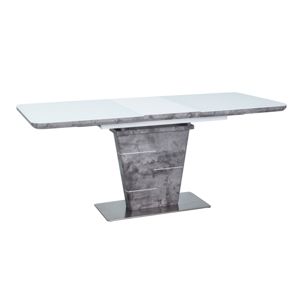 ALICANTE jedálenský stôl, betón/biely lesk