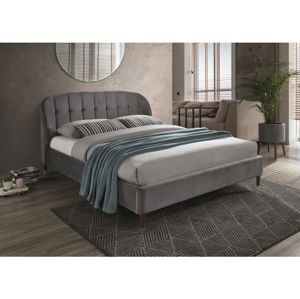 KLAVIA VELVET manželská posteľ 160x200cm, šedá