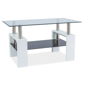 LISA III dizajnový konferenčný stolík, biely lesk