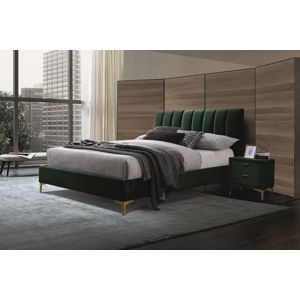 GAMIRA čalúnená posteľ 160 x 200, zelená