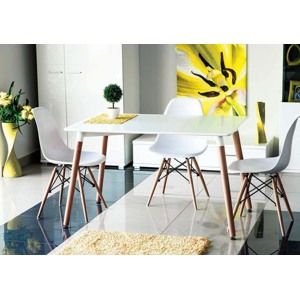 MOLAN obdĺžnikový jedálenský stôl, buk/biela