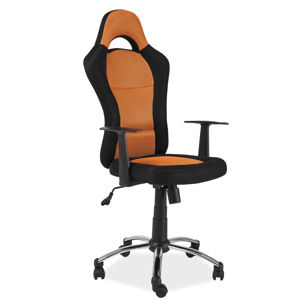K-039 kancelárske kreslo, čierna/oranžová