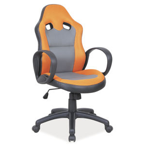 K-054 kancelárske kreslo, sivá/oranžová