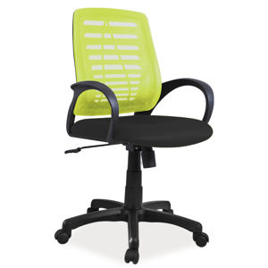 K-073 detská otočná stolička, čierna/zelená