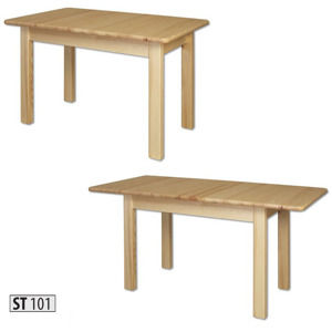 ST101 Jedálenský stôl rozkladací 170, prírodná borovica