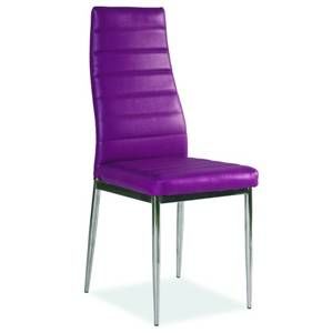 Jedálenská stolička VERME, fialová/chróm