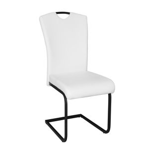 >> Jedálenská čalúnená stolička TRAVISO, biela/čierna
