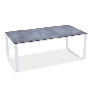 MAX II konferenčný stolík, šedý kameň/biele nohy