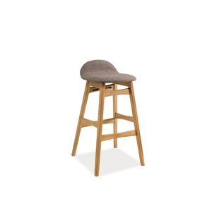 TRIDENT barová stolička, dub/sivá