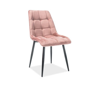 TRISTE 2 jedálenská stolička, ružový velvet