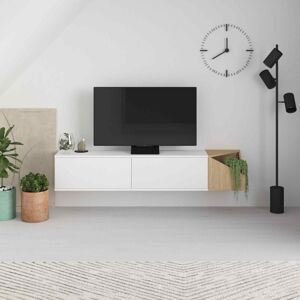 TV stolík GNUT, biely / dub